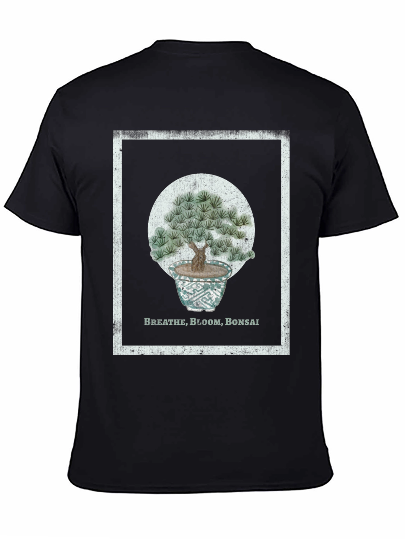 Breathe Bloom Bonsai T-Shirt - Black Cotton Tee