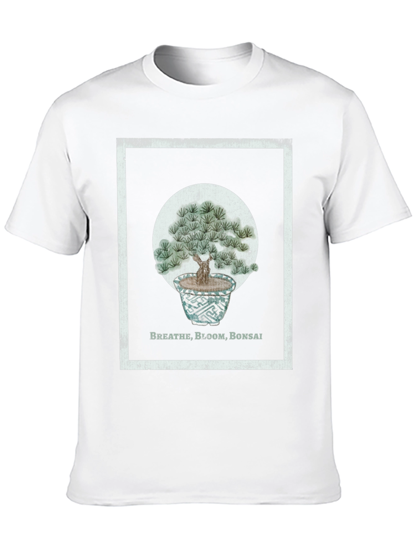 Breathe Bloom Bonsai T-Shirt - Black Cotton Tee