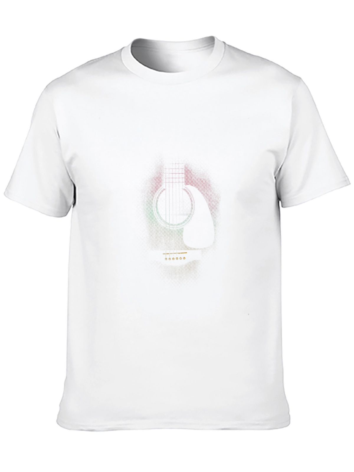 Rasta Guitar Graphic Tee - Black Cotton Blend