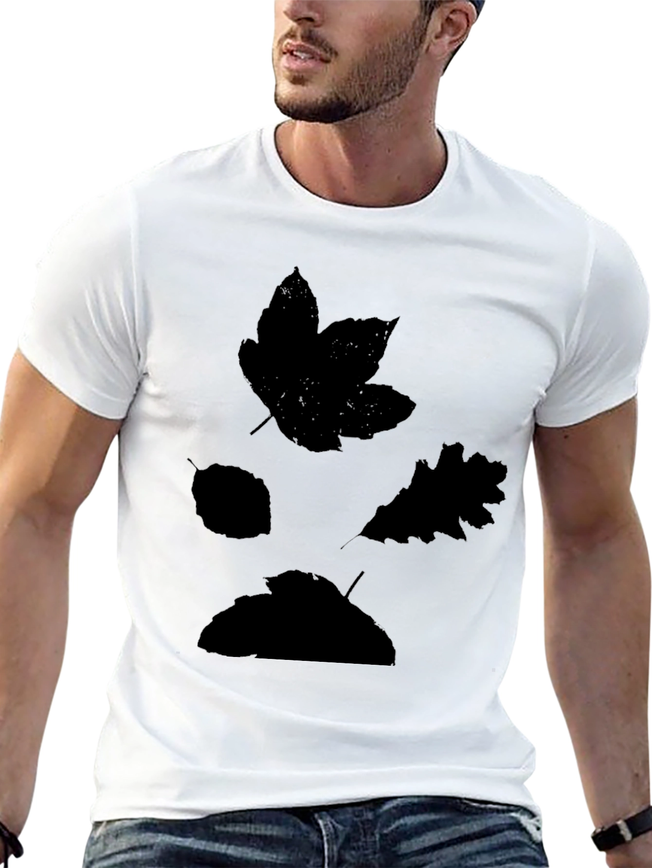 Nature Leaf Silhouette Graphic Tee - Unisex