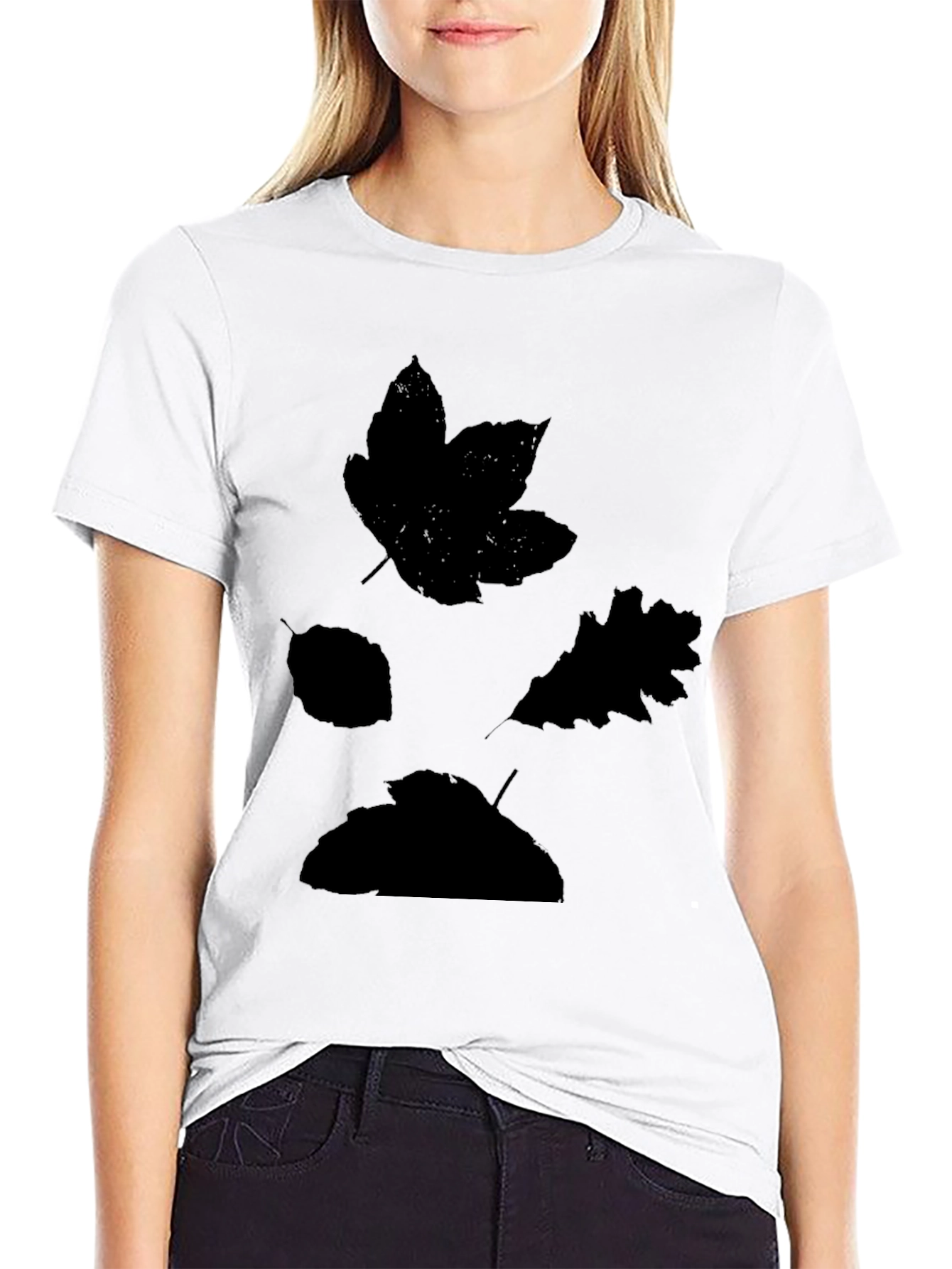 Nature Leaf Silhouette Graphic Tee - Unisex