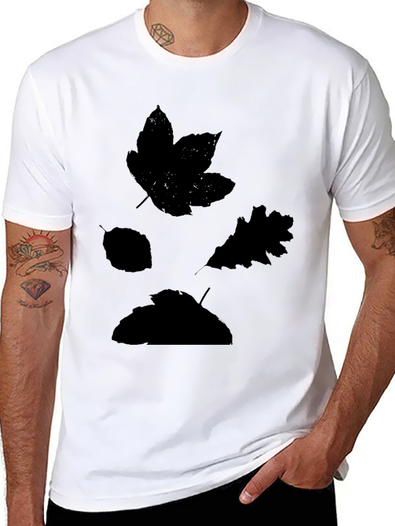 Nature Leaf Silhouette Graphic Tee - Unisex