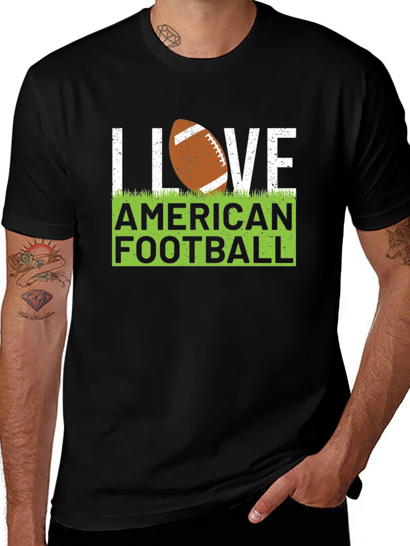 I Love American Football Graphic T-Shirt