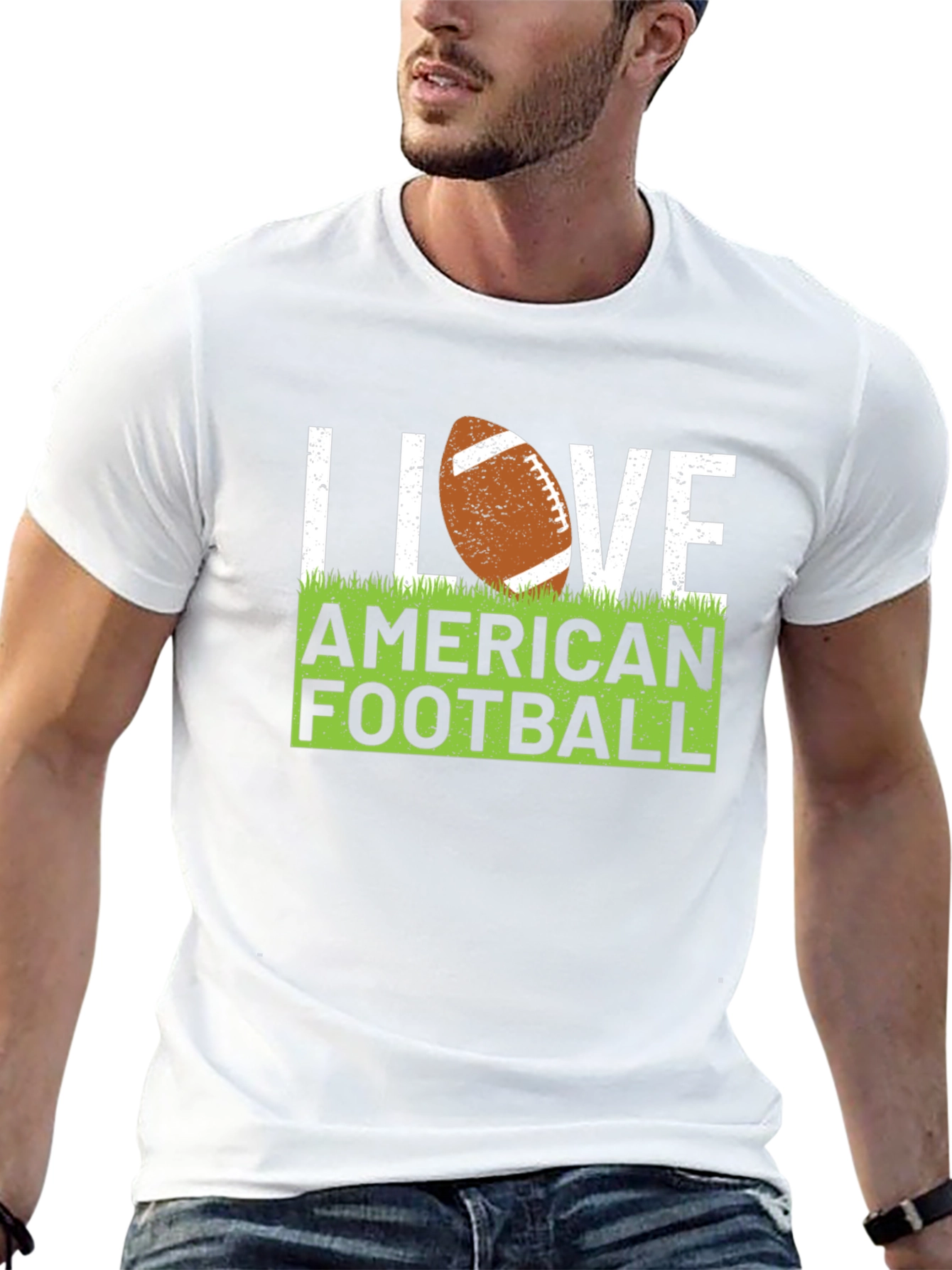 I Love American Football Graphic T-Shirt