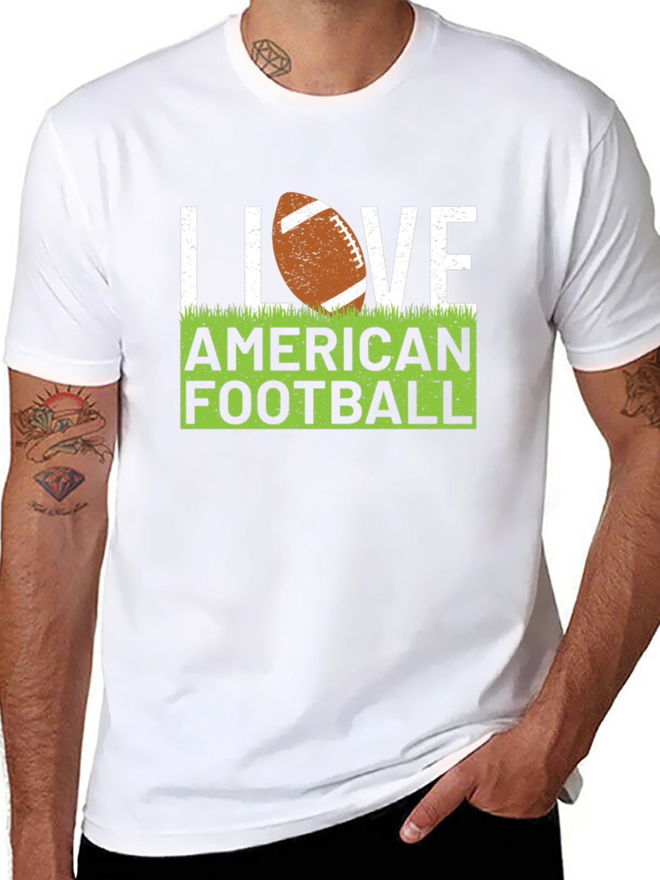 I Love American Football Graphic T-Shirt