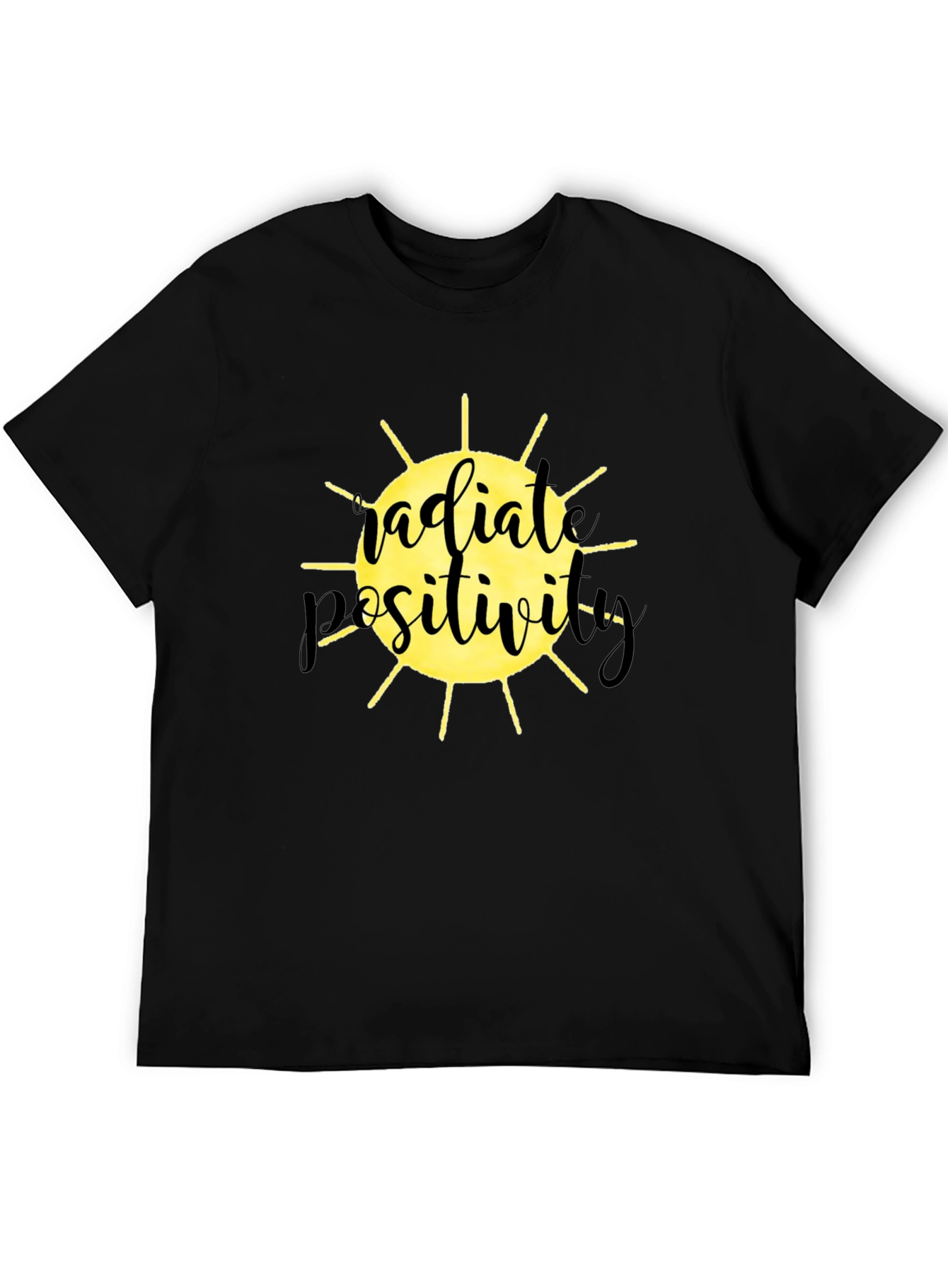 Radiate Positivity Graphic T-Shirt - Black