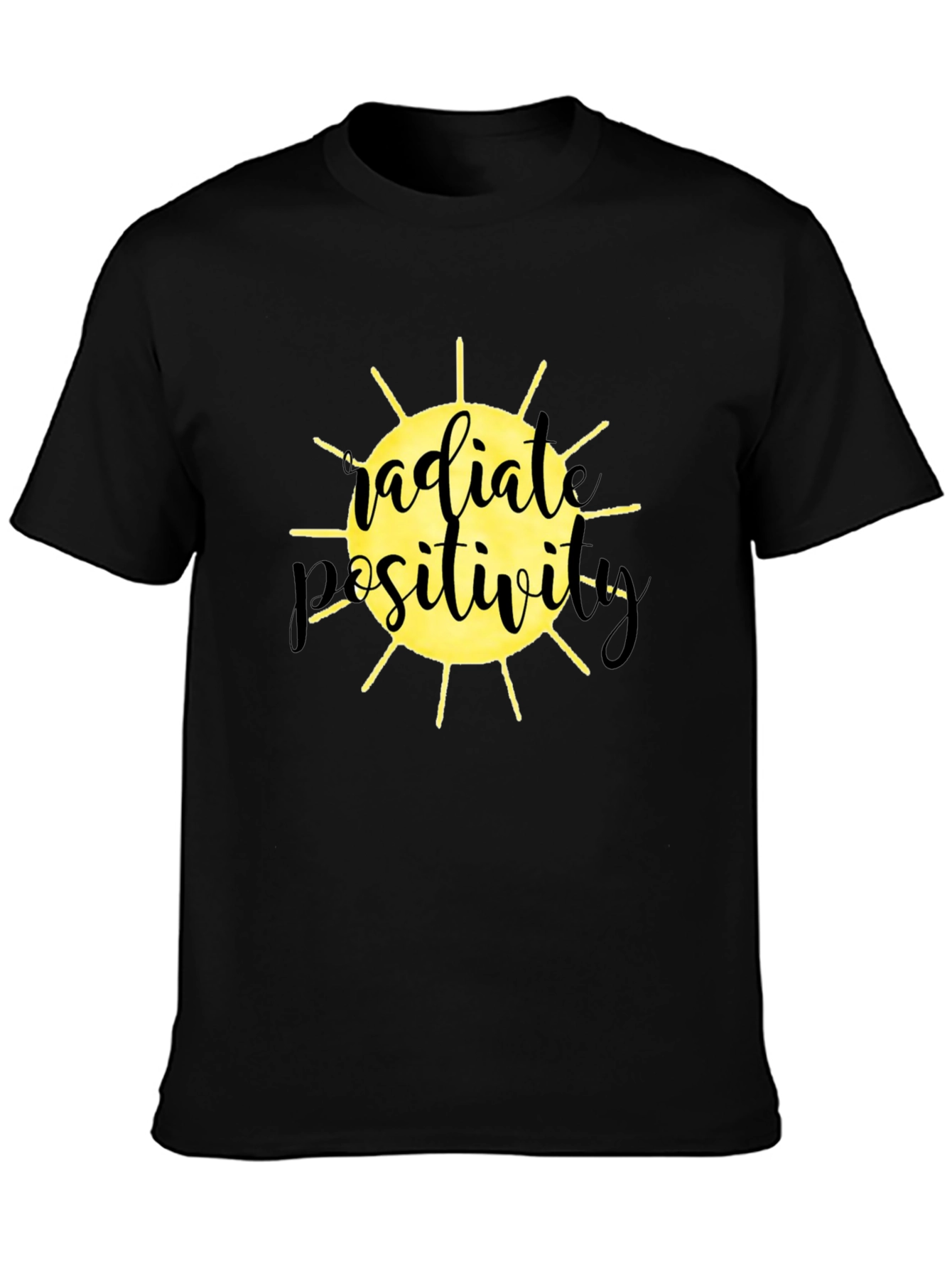 Radiate Positivity Graphic T-Shirt - Black