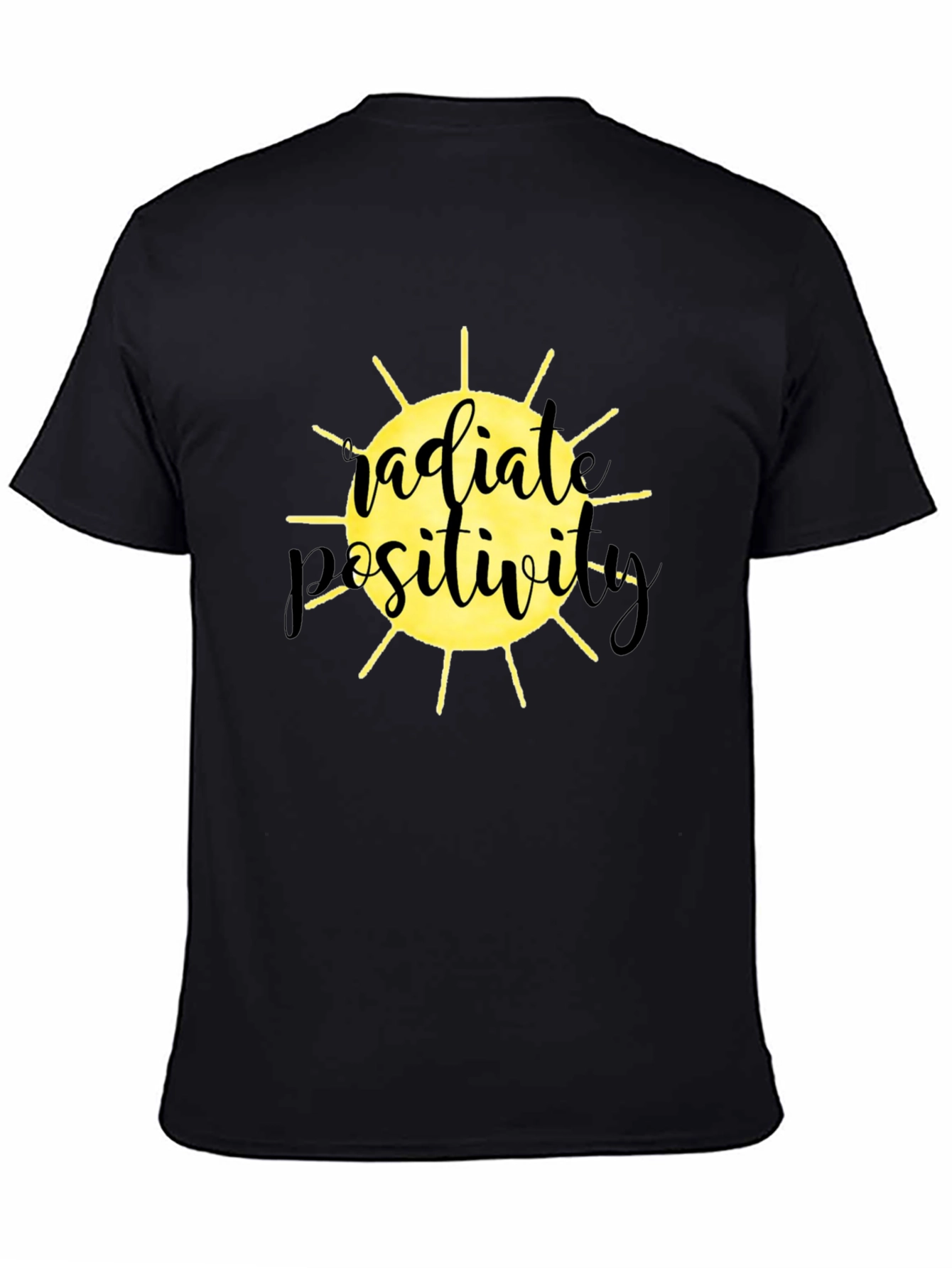 Radiate Positivity Graphic T-Shirt - Black