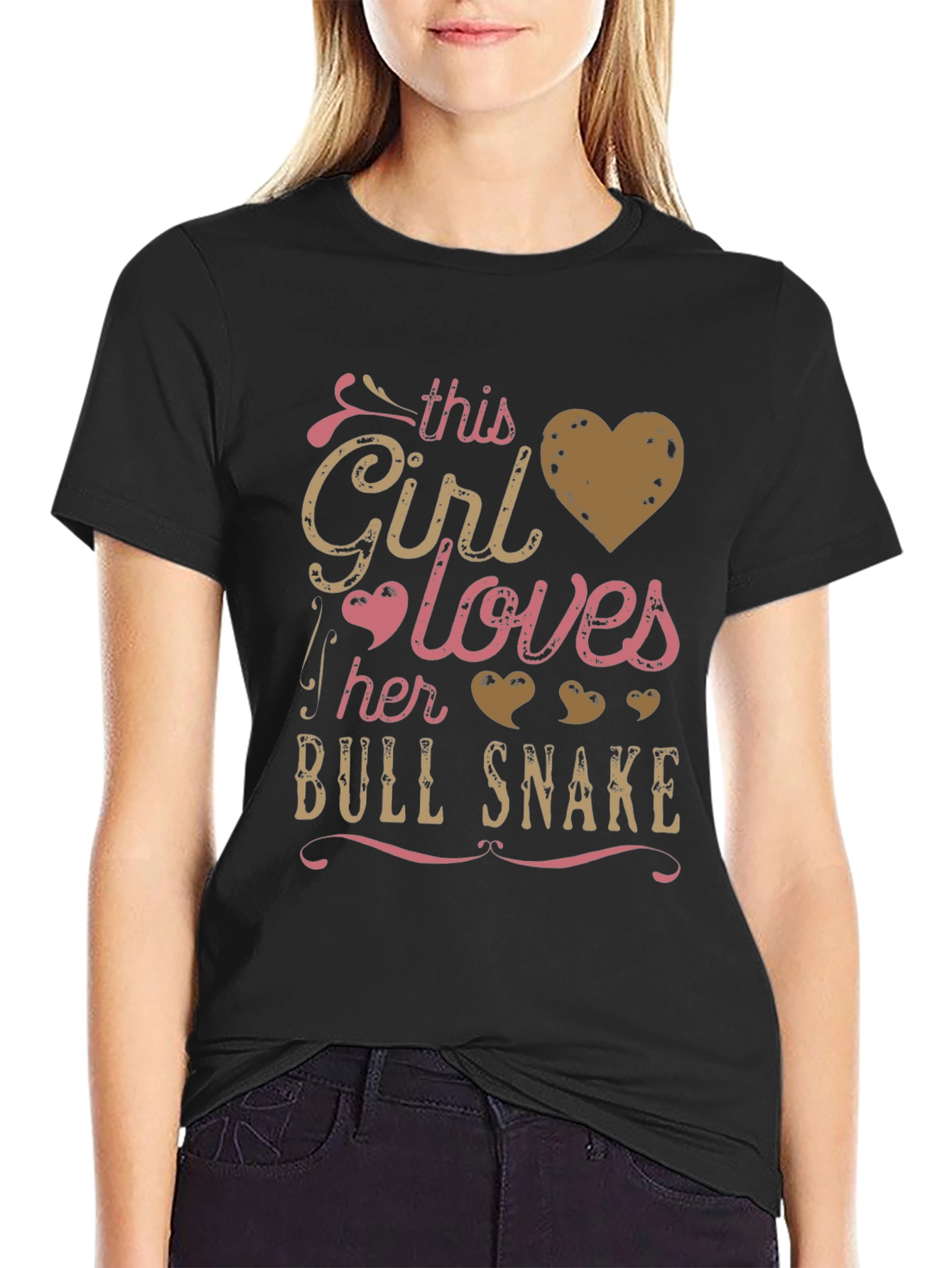 Girl Loves Bull Snake T-Shirt