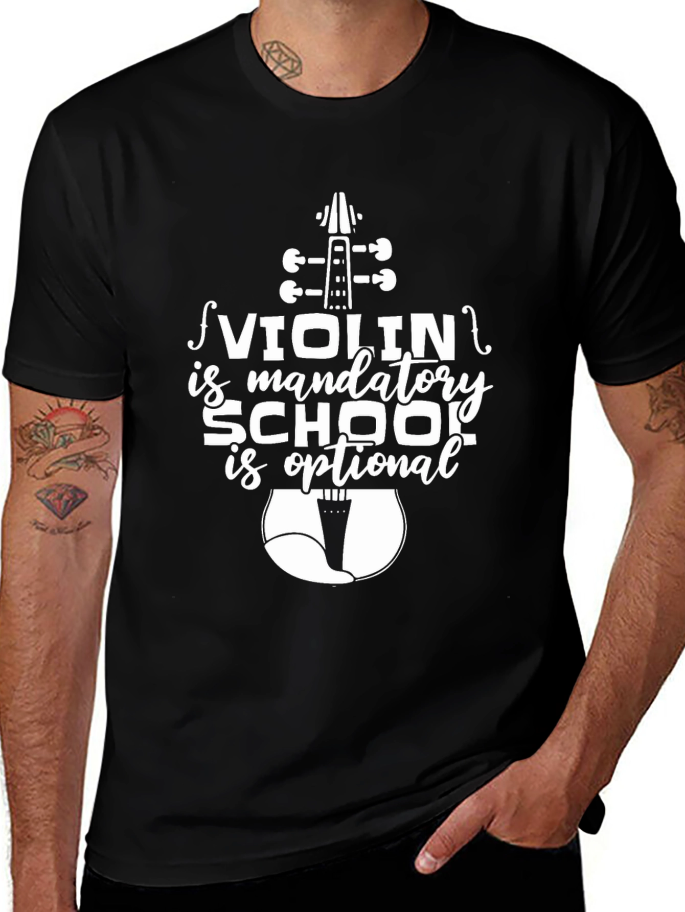 Violin Is Mandatory T-Shirt Musician Tee