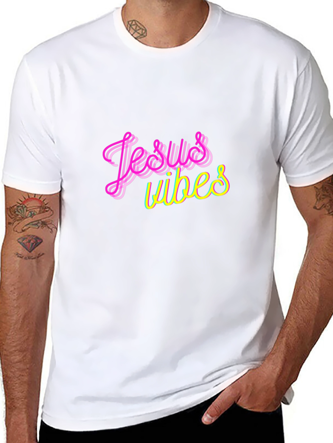 Jesus Vibes T-Shirt - Neon Style