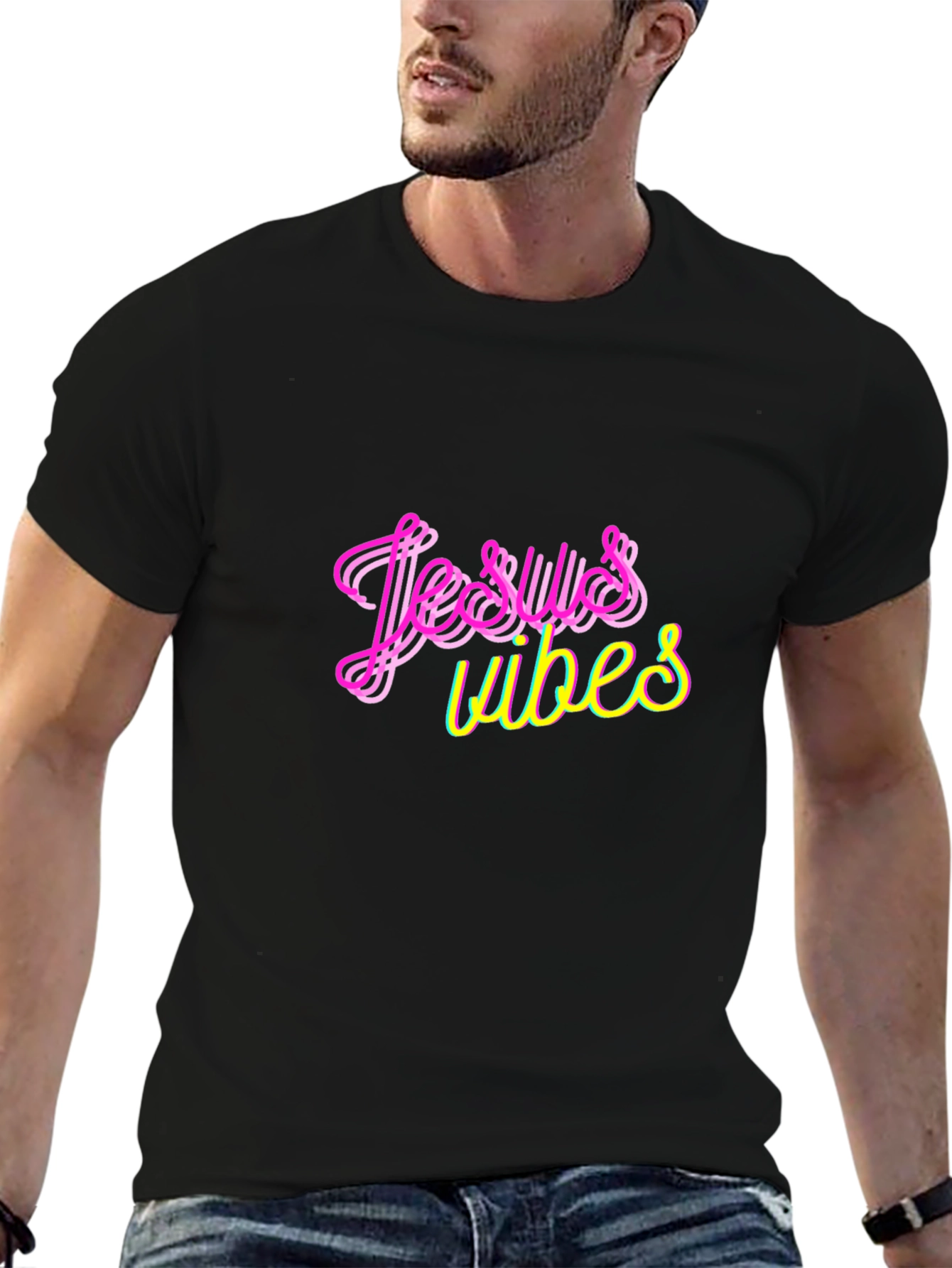 Jesus Vibes T-Shirt - Neon Style