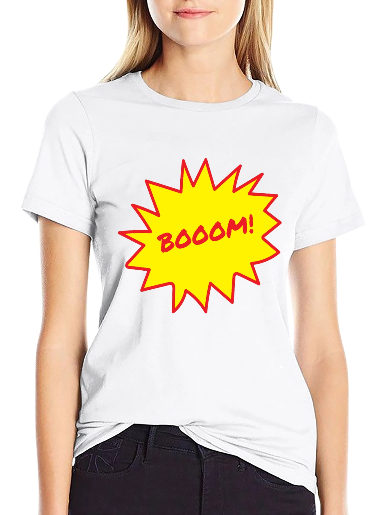 BOOOM! Graphic Print Black T-Shirt