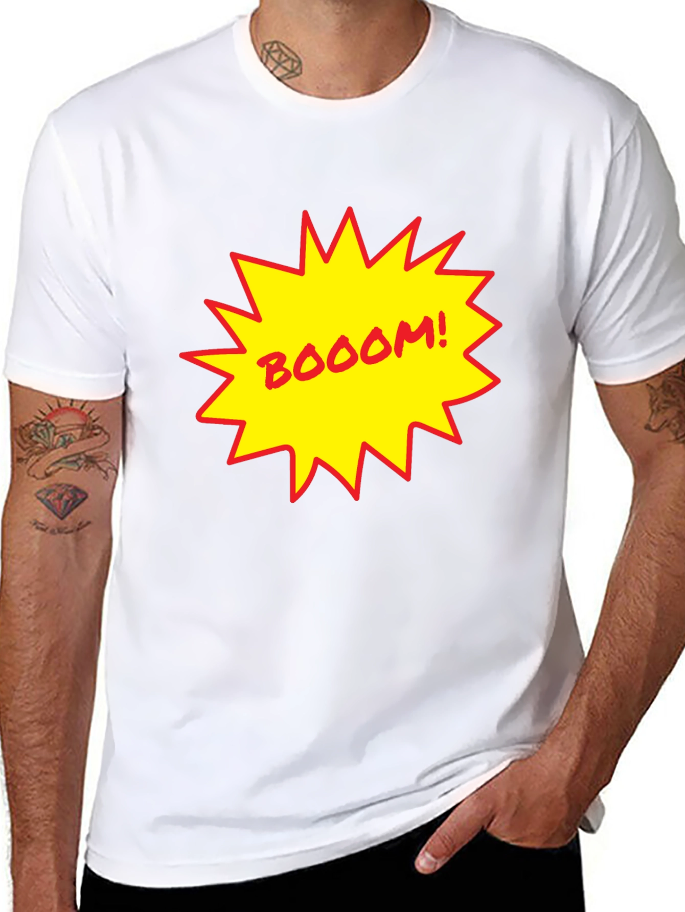 BOOOM! Graphic Print Black T-Shirt