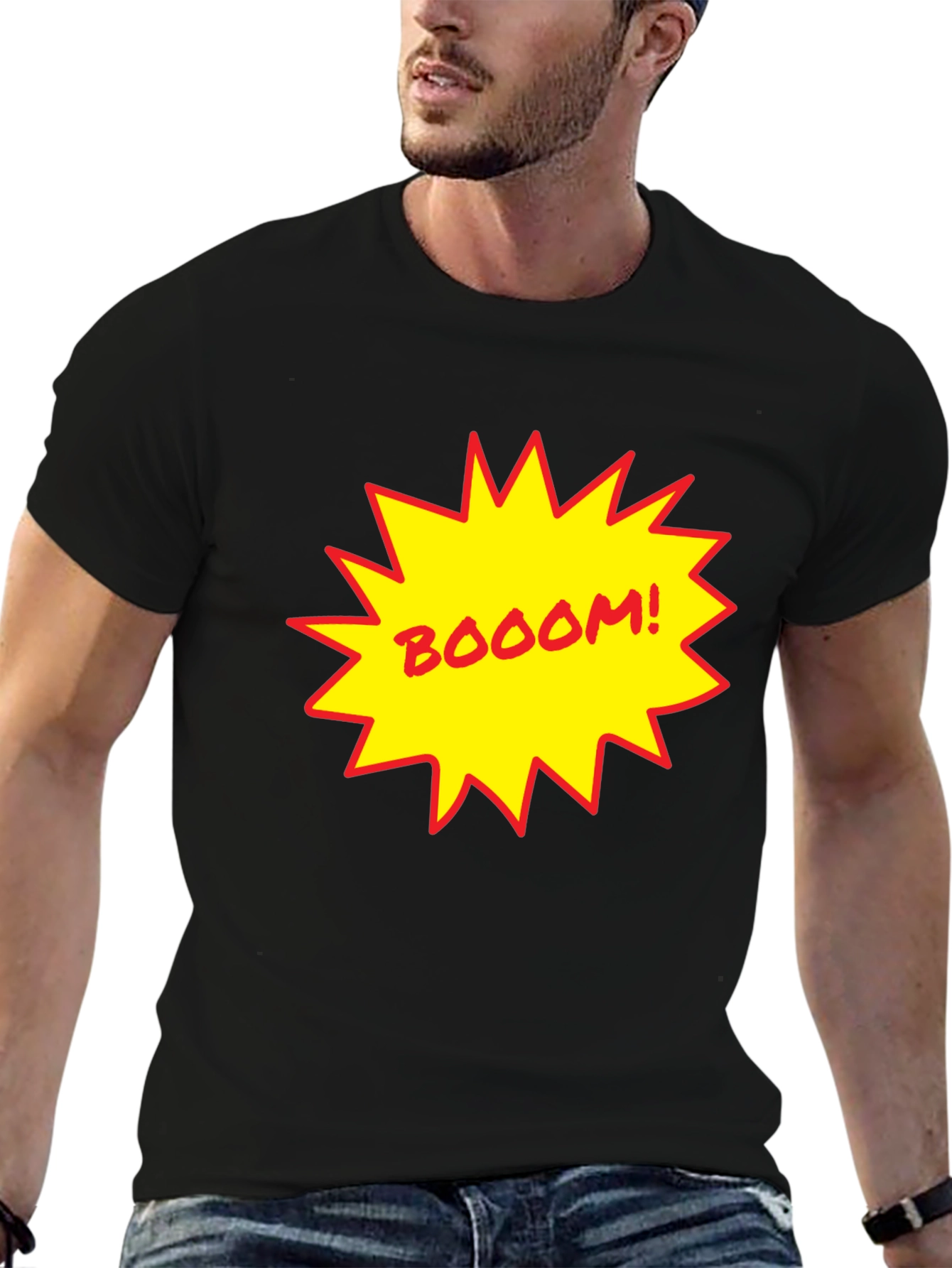 BOOOM! Graphic Print Black T-Shirt