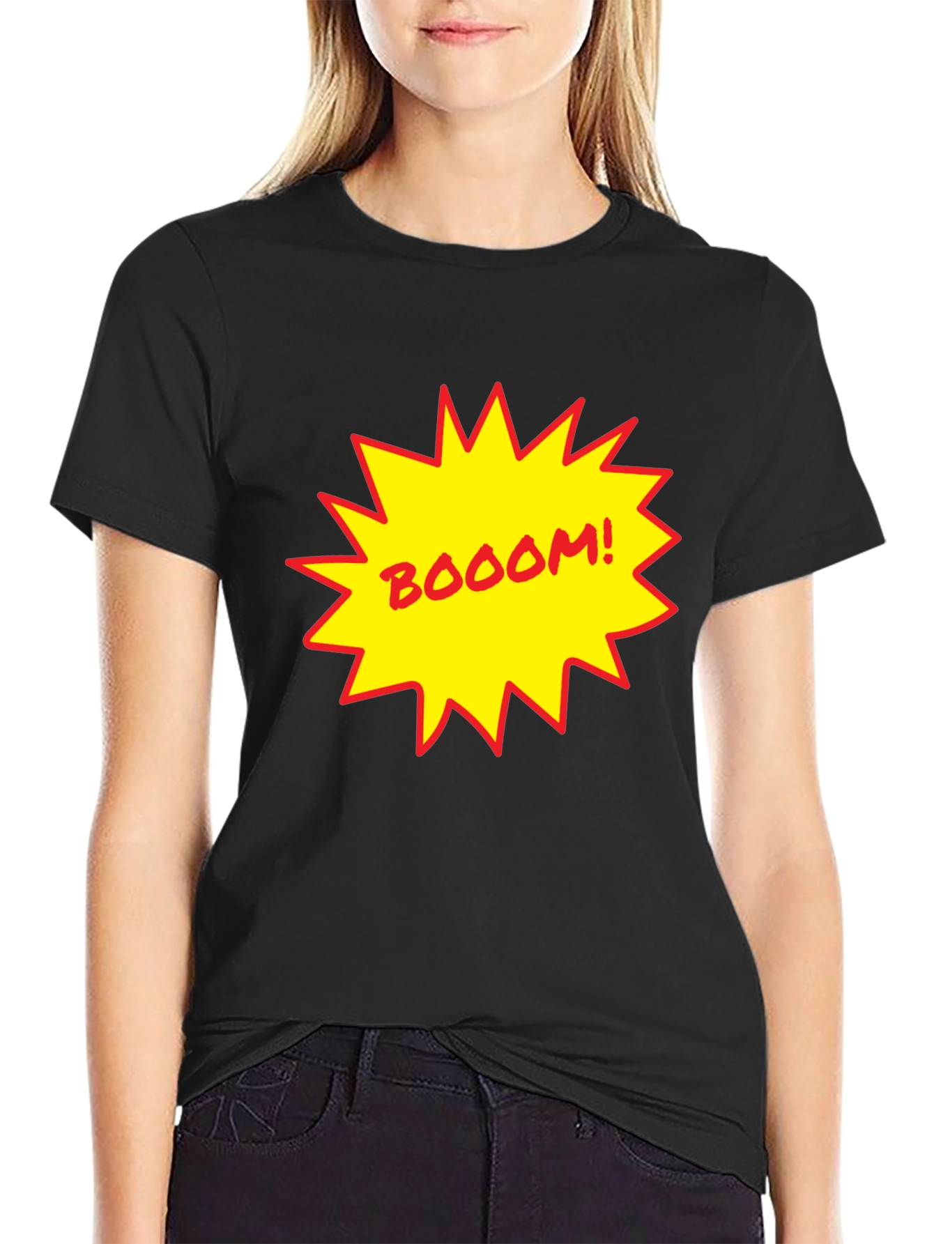 BOOOM! Graphic Print Black T-Shirt