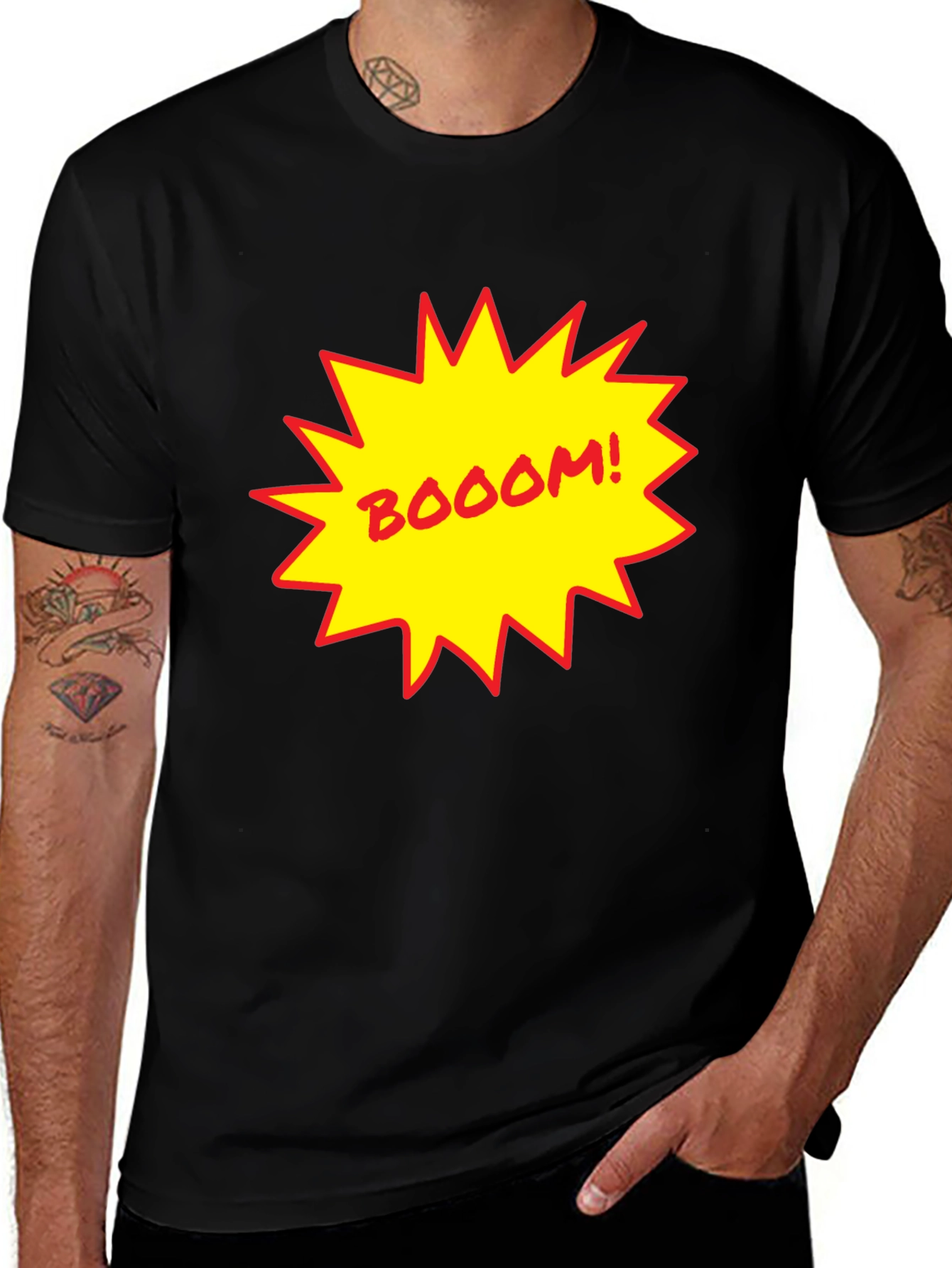 BOOOM! Graphic Print Black T-Shirt