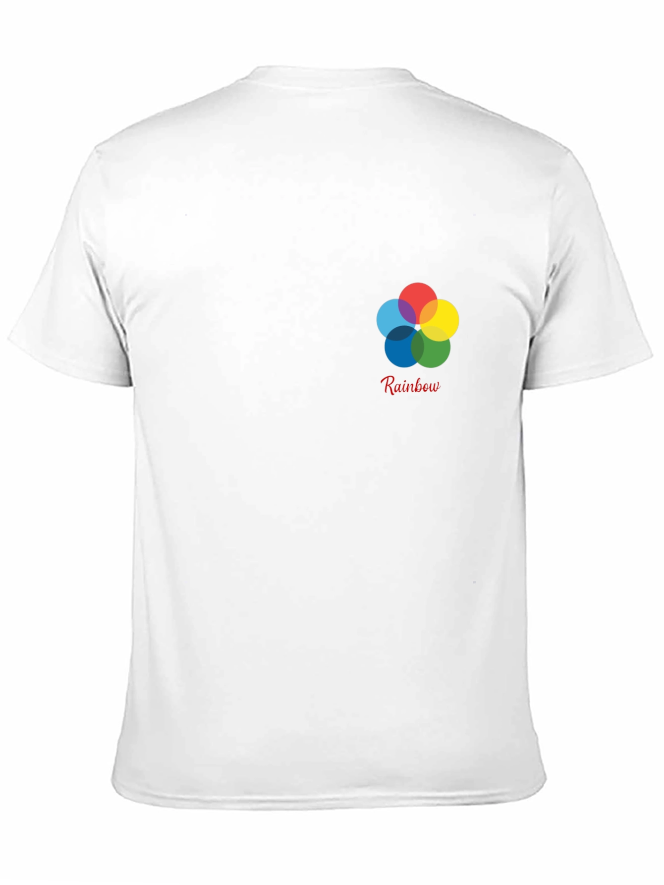 Rainbow Flower Graphic Black T-Shirt