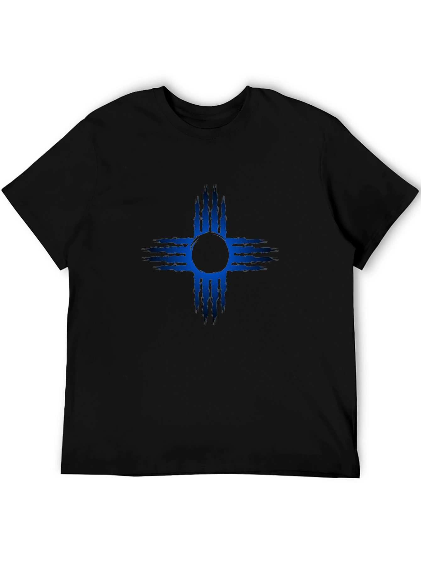 New Mexico Zia Symbol T-Shirt - Mens Black Tee