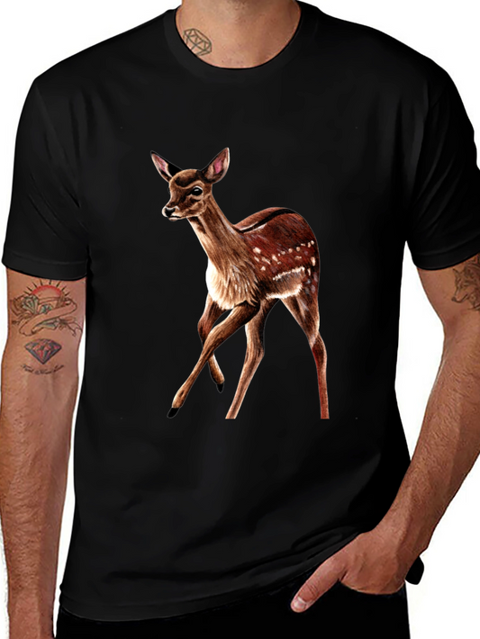 Deer Graphic T-Shirt - Classic Fit Animal Lover