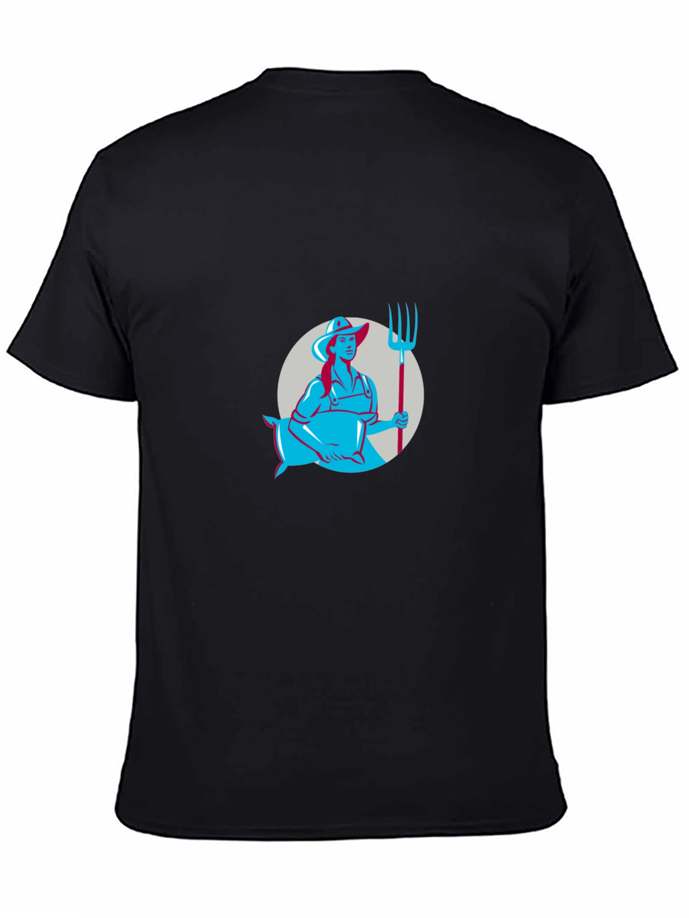 Farmer Graphic Tee - Black Cotton T-Shirt