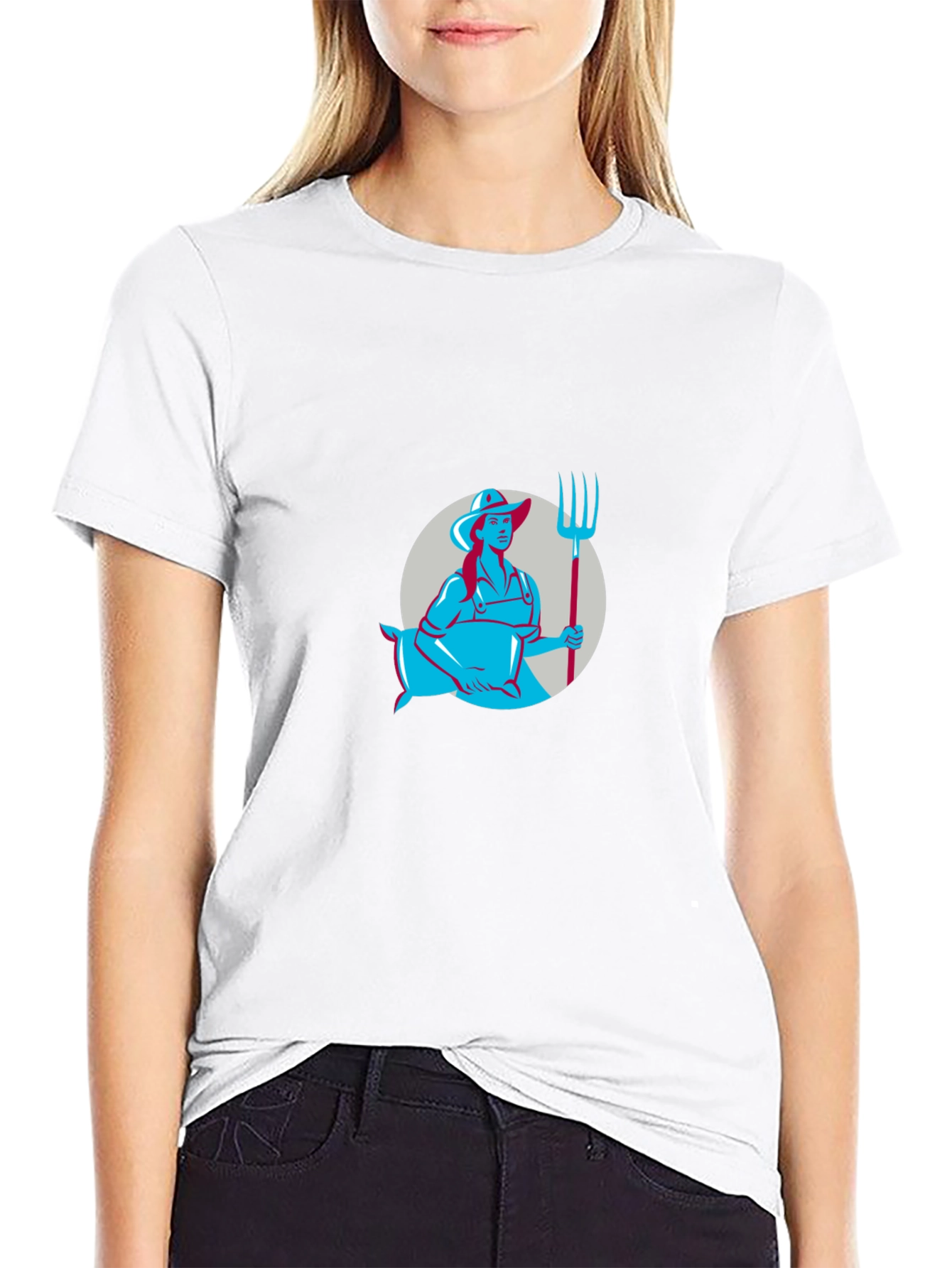 Farmer Graphic Tee - Black Cotton T-Shirt