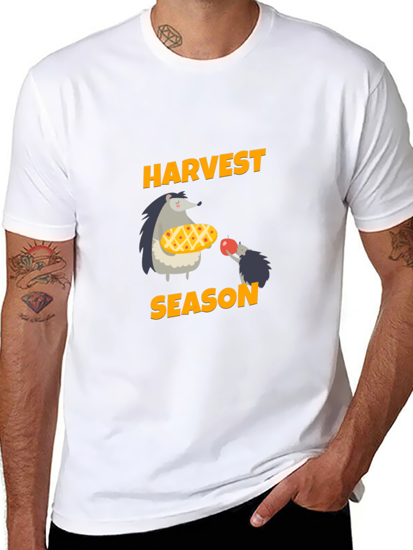 Harvest Season Hedgehog Graphic Tee