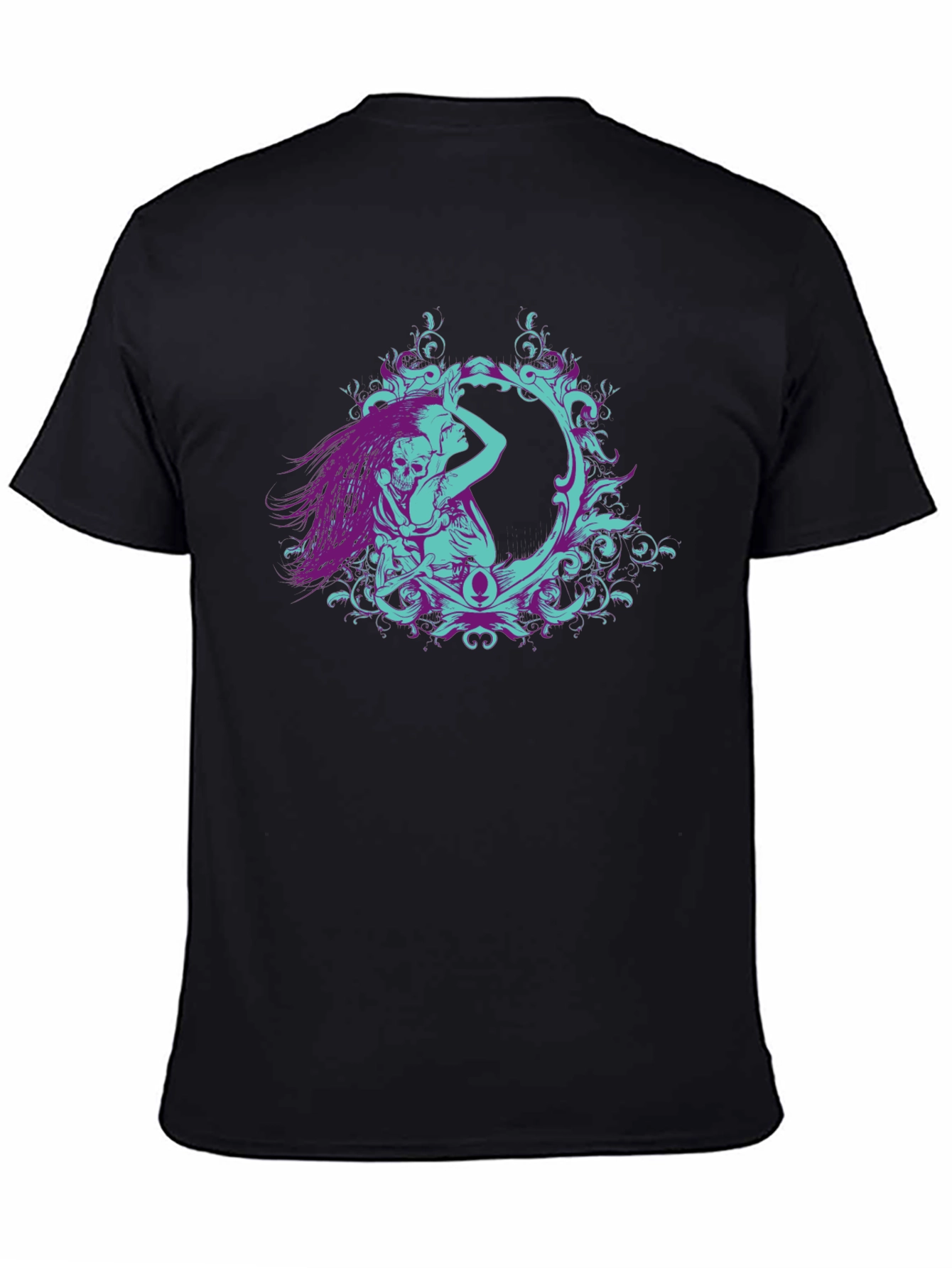 Gothic Embrace Graphic Tee - Black