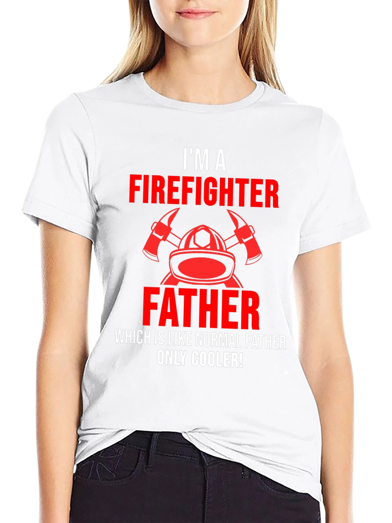 Firefighter Father T-Shirt - Cool Dad Edition