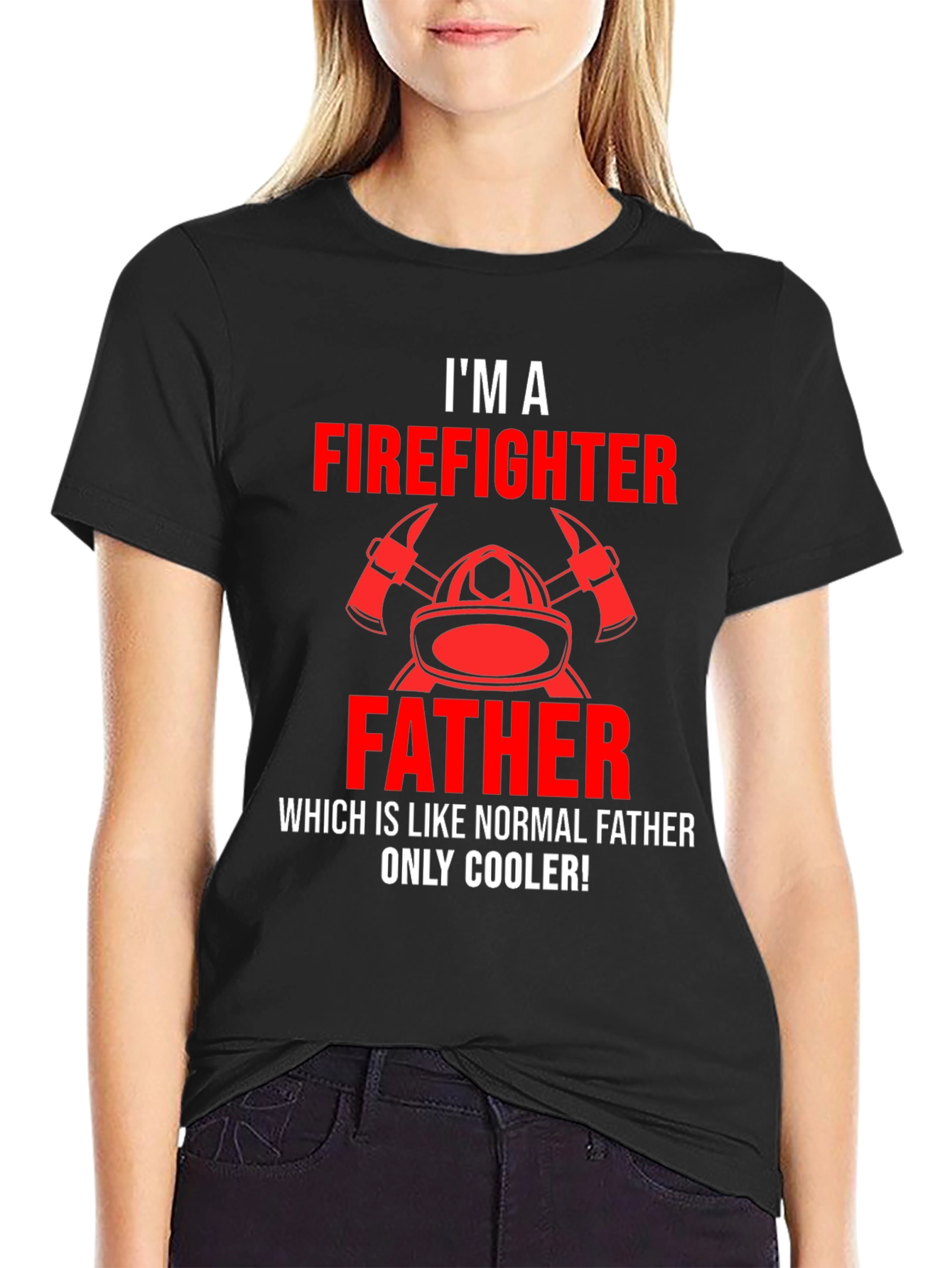 Firefighter Father T-Shirt - Cool Dad Edition