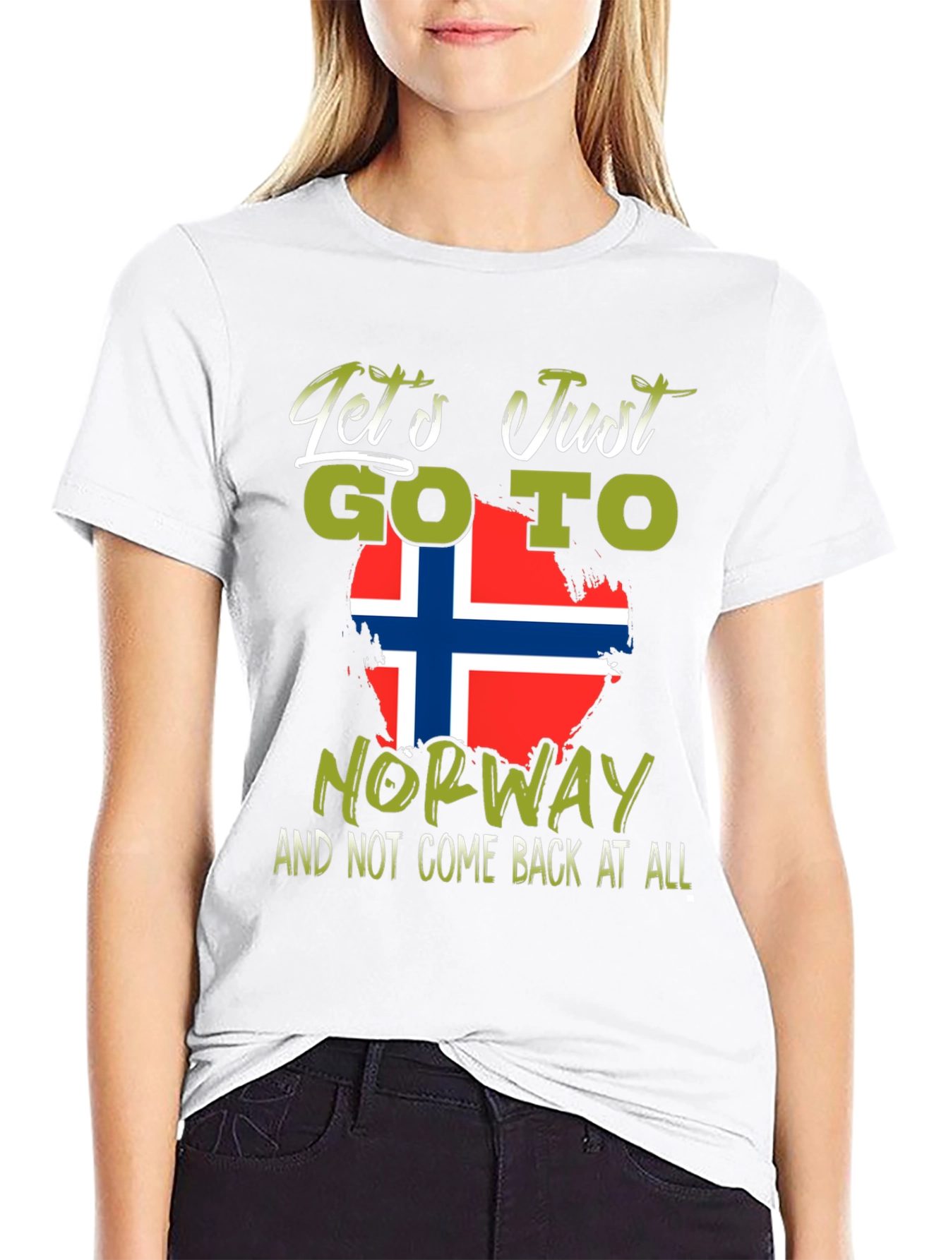 Lets Go To Norway T-Shirt - Black