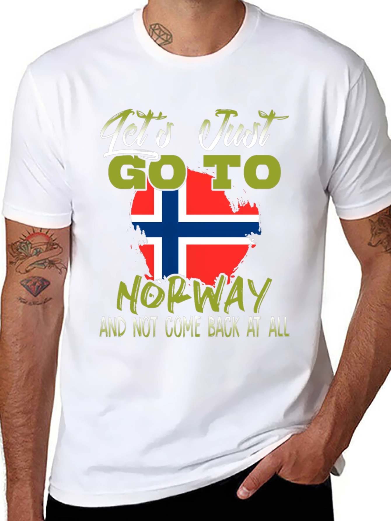 Lets Go To Norway T-Shirt - Black