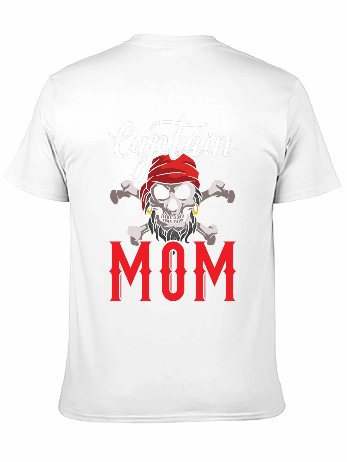 Captain Mom T-Shirt - Pirate Skull Graphic Tee