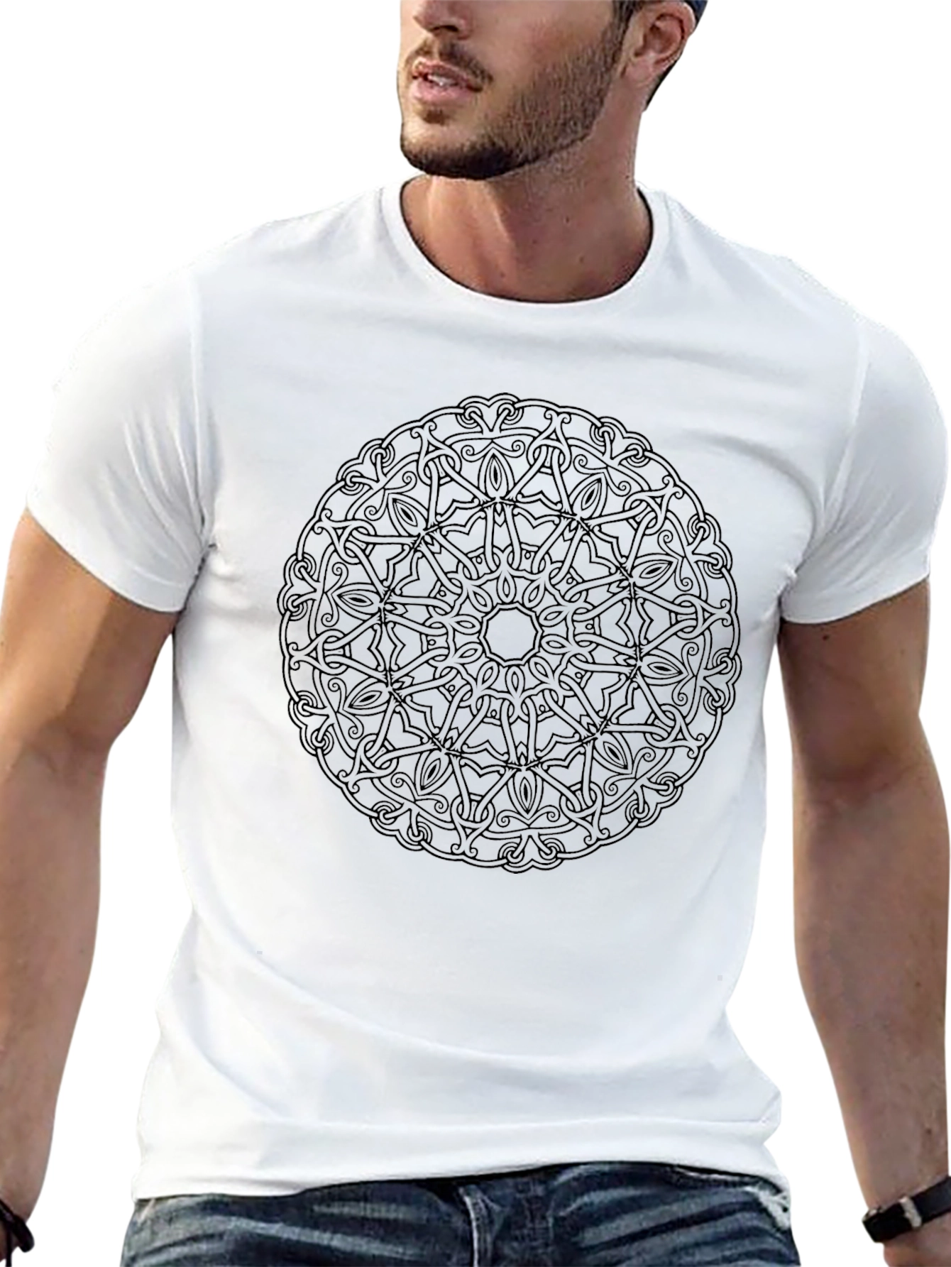 Celtic Knot Mandala T-Shirt - Black Graphic Tee
