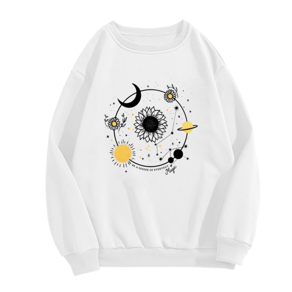 BE A SEEKER OF EVERYDAY MAGIC - Sun & Moon Graphic ԲÁìÎÀÒÂ | Unisex Pullover Sweatshirt