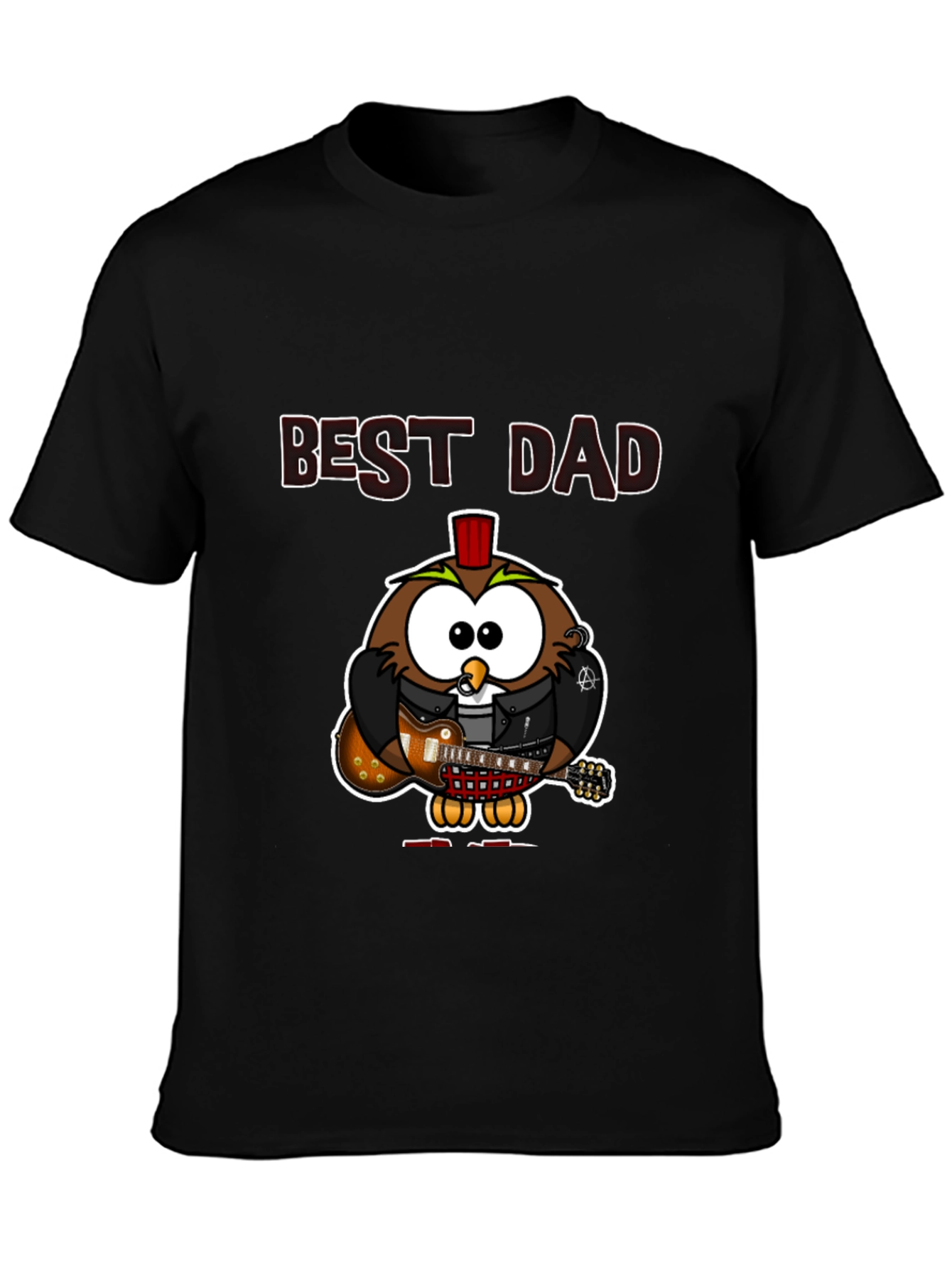 Best Dad Owl Guitar T-Shirt