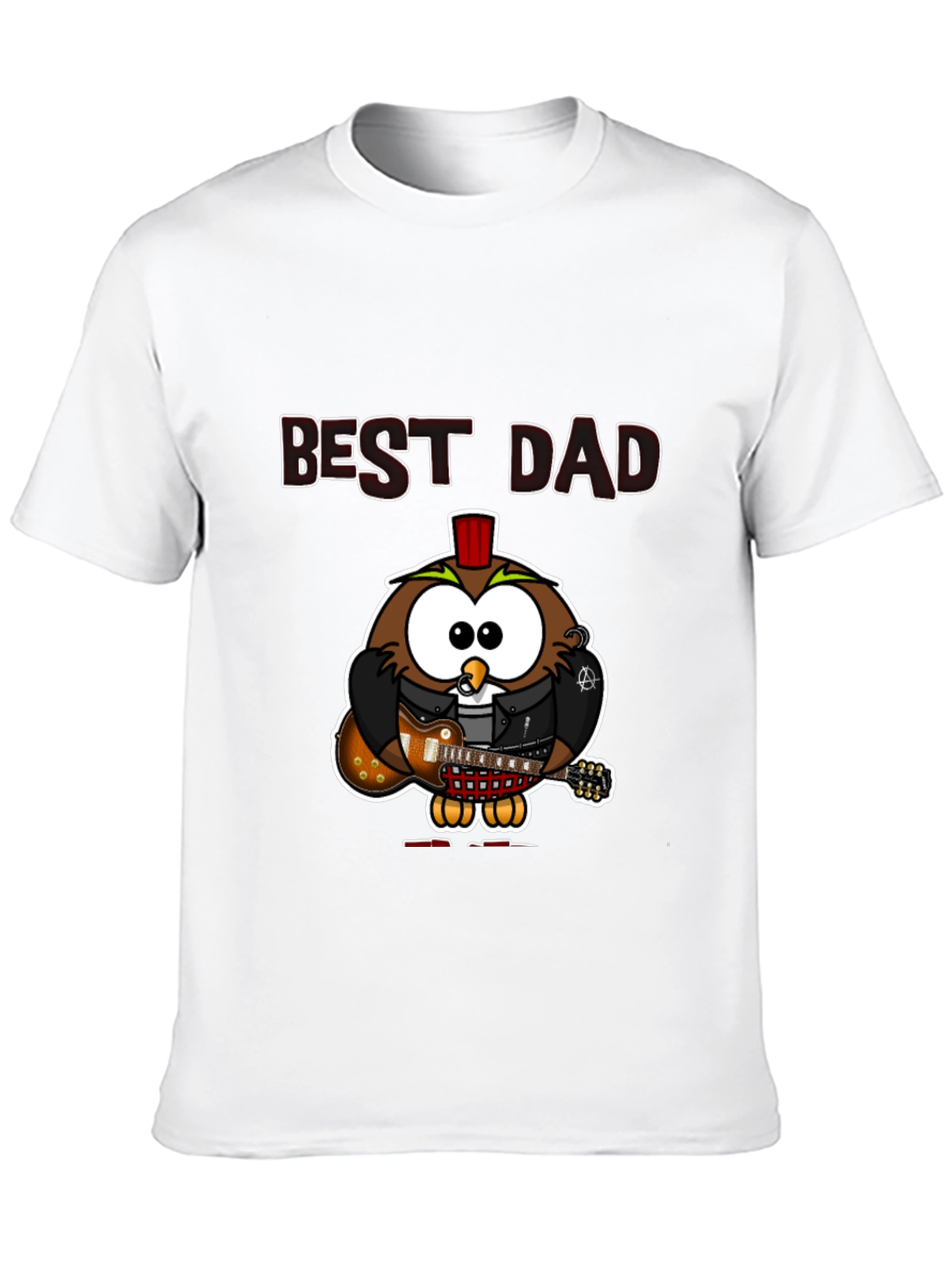 Best Dad Owl Guitar T-Shirt