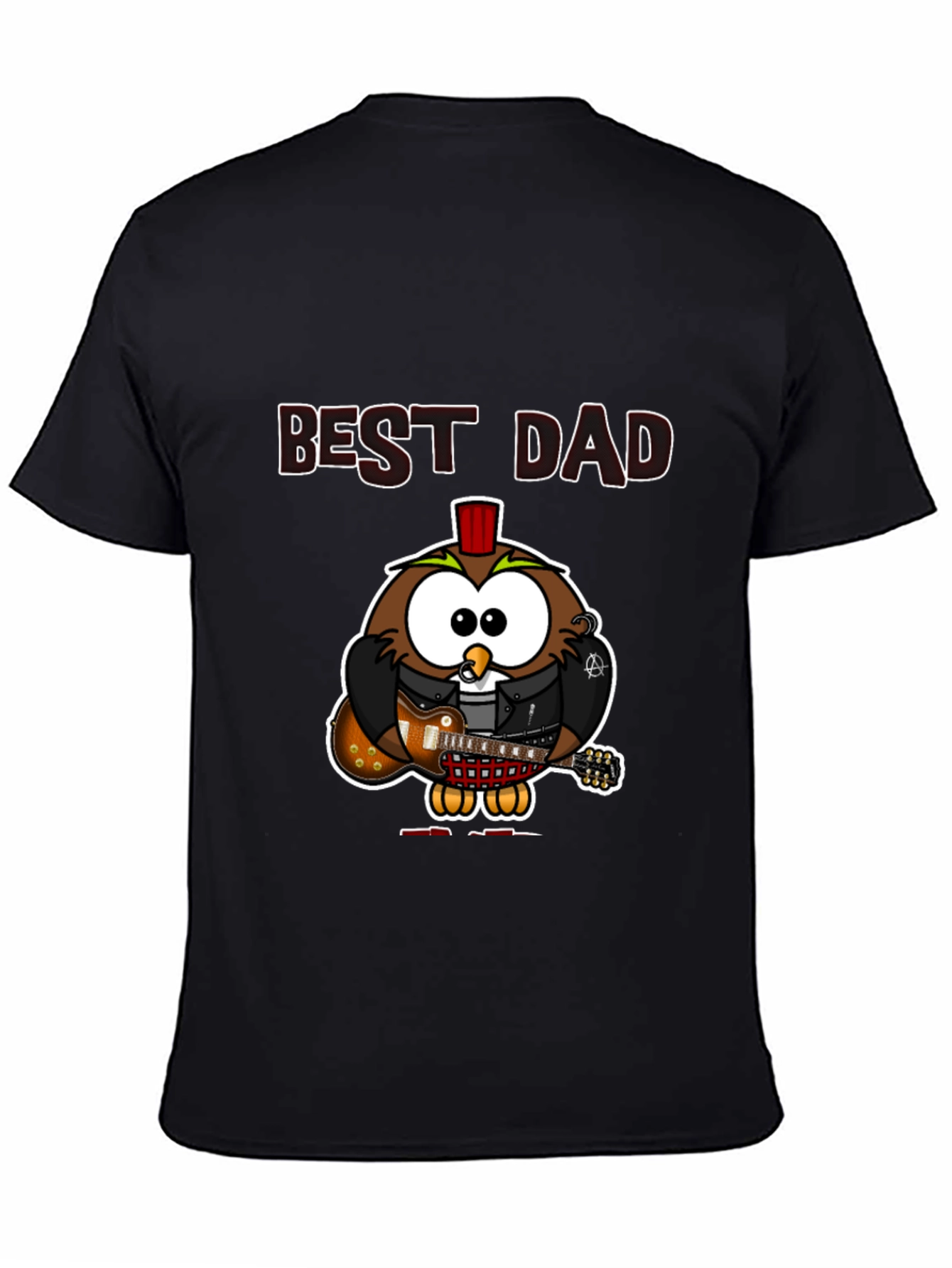 Best Dad Owl Guitar T-Shirt