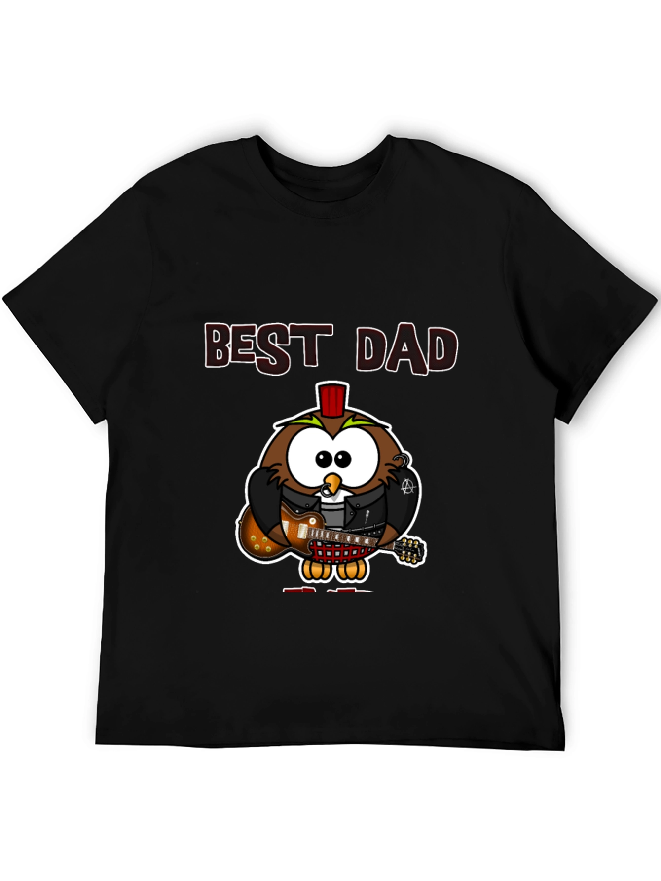 Best Dad Owl Guitar T-Shirt