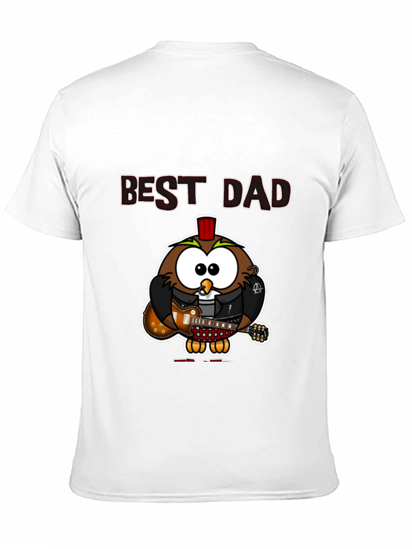 Best Dad Owl Guitar T-Shirt