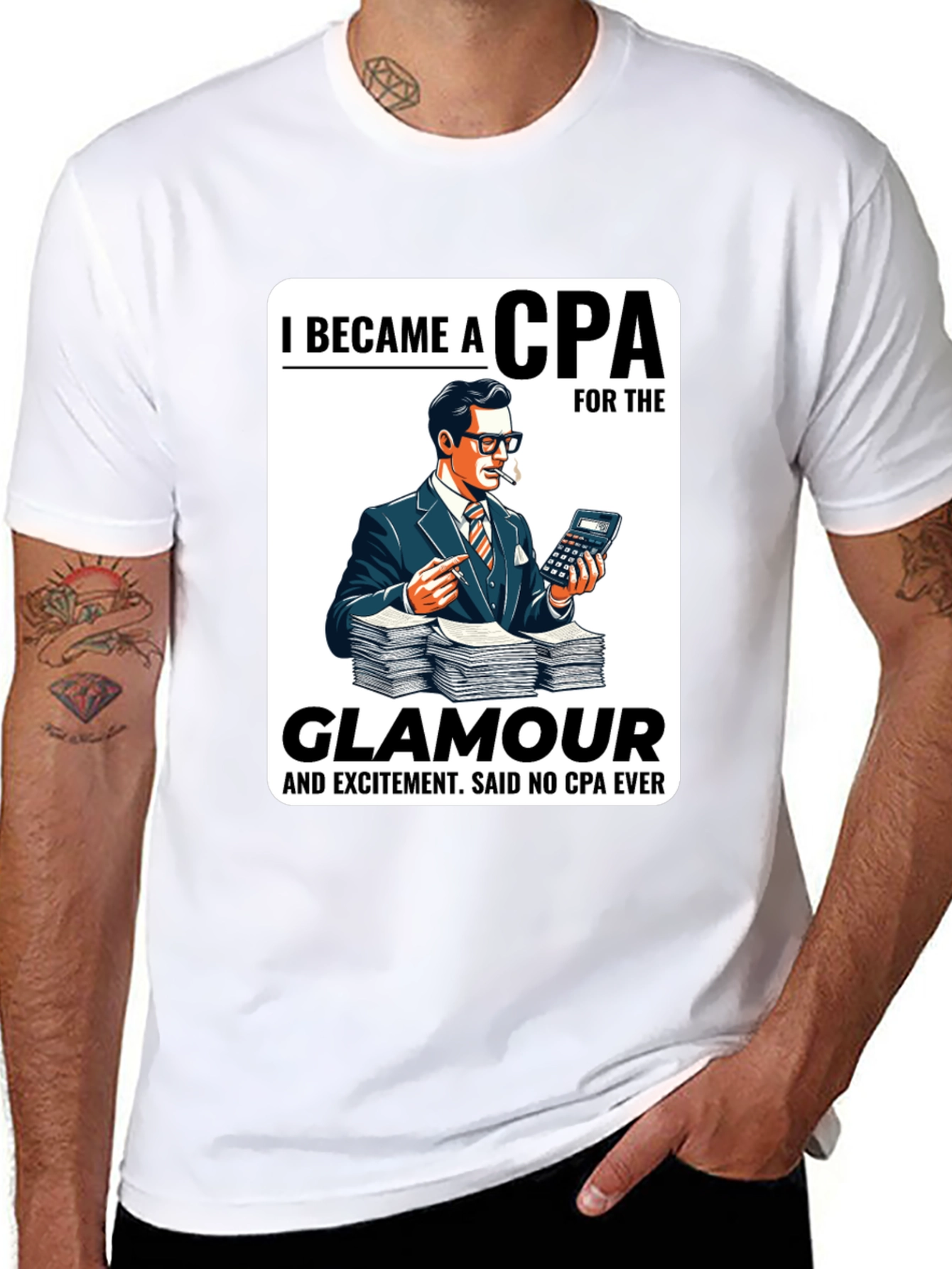 CPA Glamour T-Shirt - Funny Accountant Tee