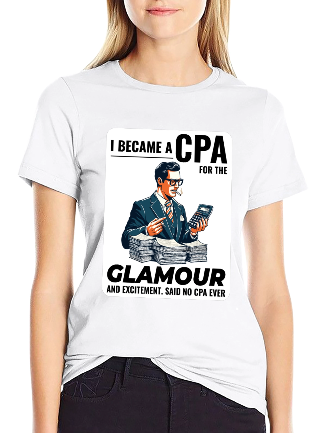 CPA Glamour T-Shirt - Funny Accountant Tee