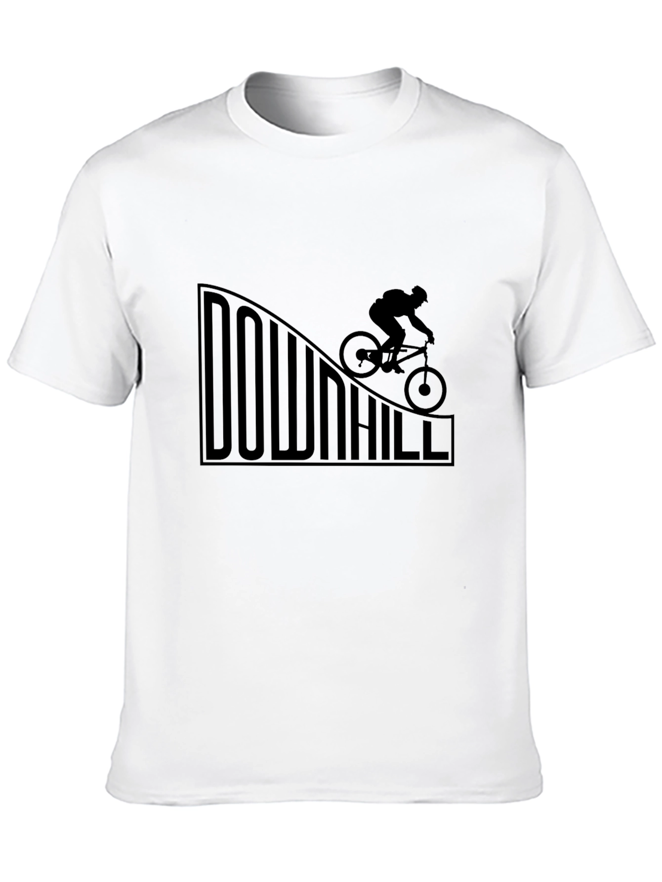 Downhill Biker Graphic Tee - Black