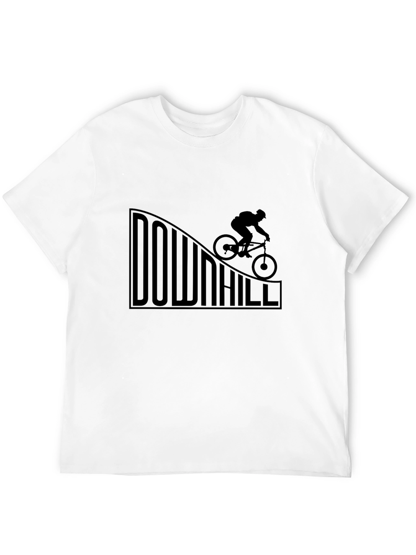 Downhill Biker Graphic Tee - Black