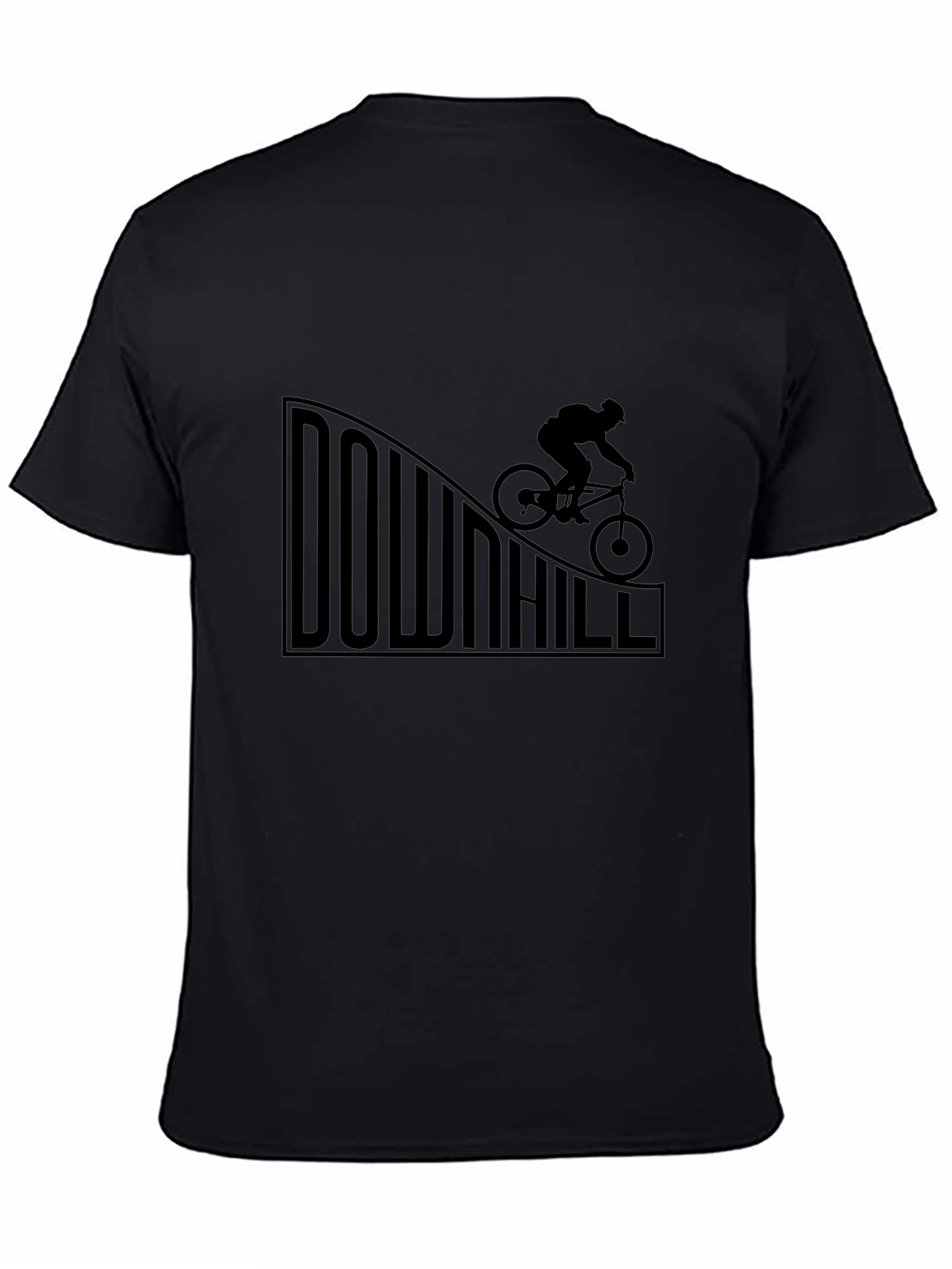 Downhill Biker Graphic Tee - Black