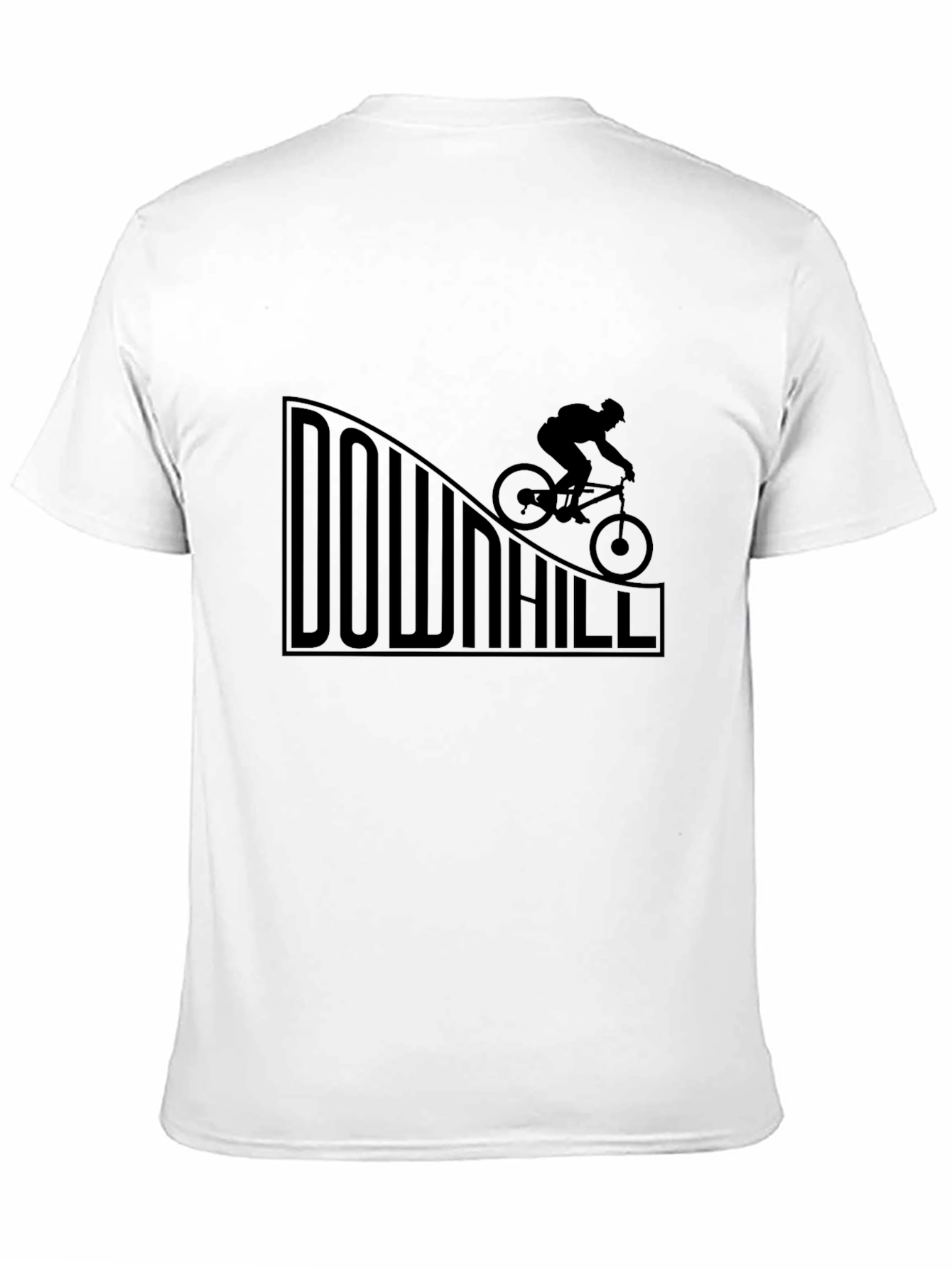 Downhill Biker Graphic Tee - Black