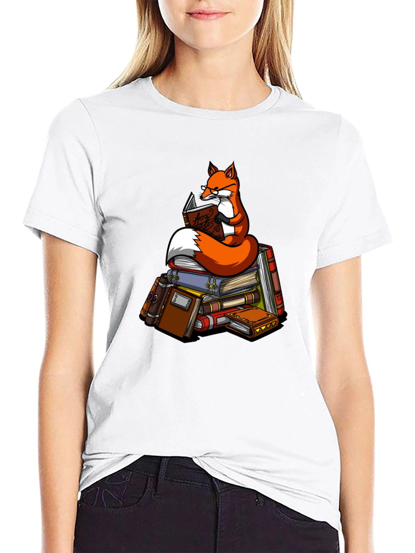 Bookish Fox T-Shirt - Unique Graphic Tee