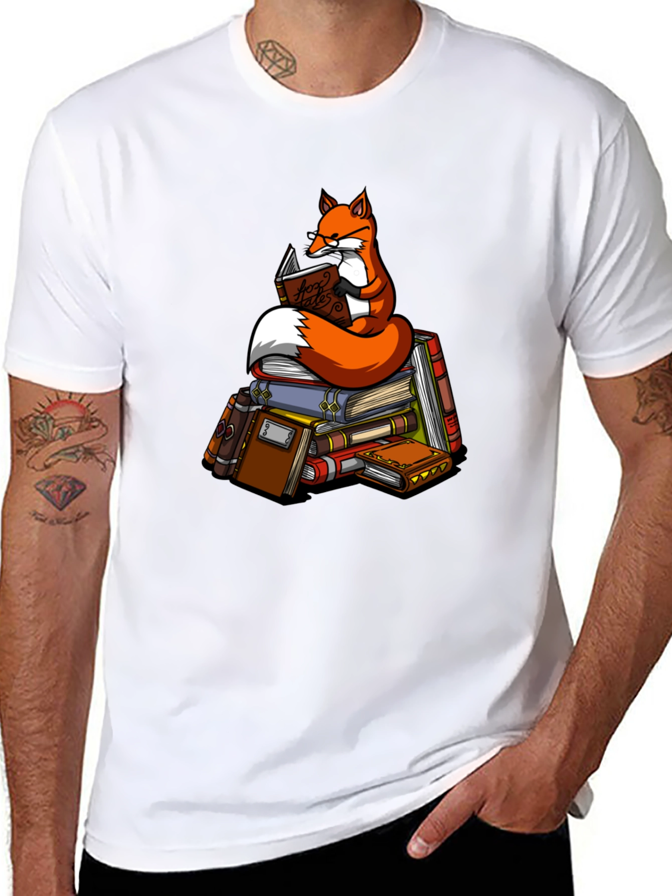 Bookish Fox T-Shirt - Unique Graphic Tee
