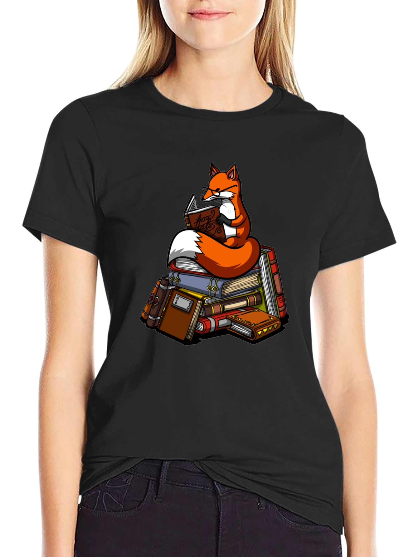 Bookish Fox T-Shirt - Unique Graphic Tee