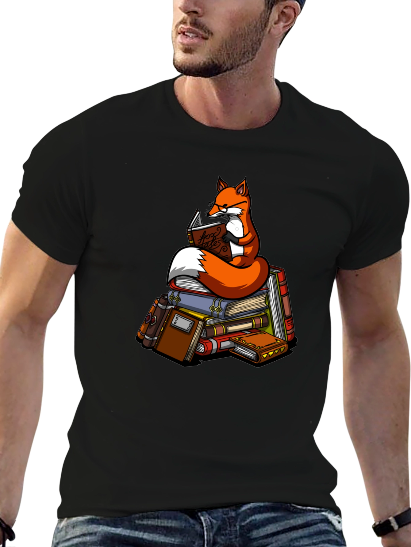 Bookish Fox T-Shirt - Unique Graphic Tee